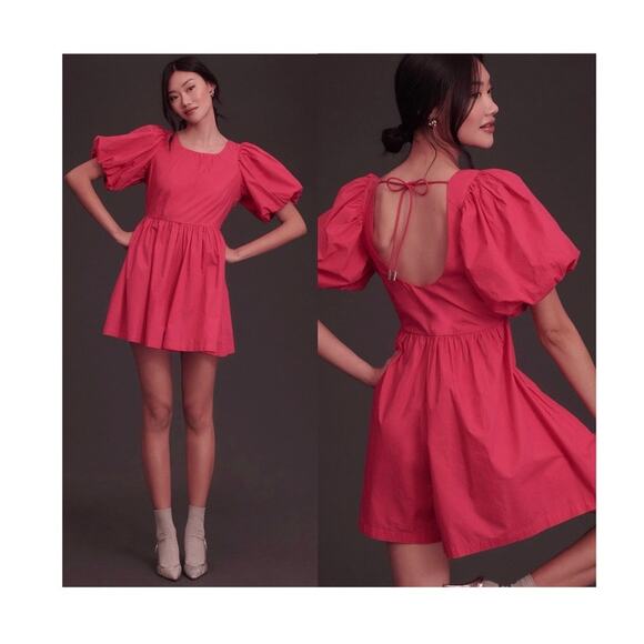 Anthropologie Puff Sleeve Romper - Picture 1 of 9